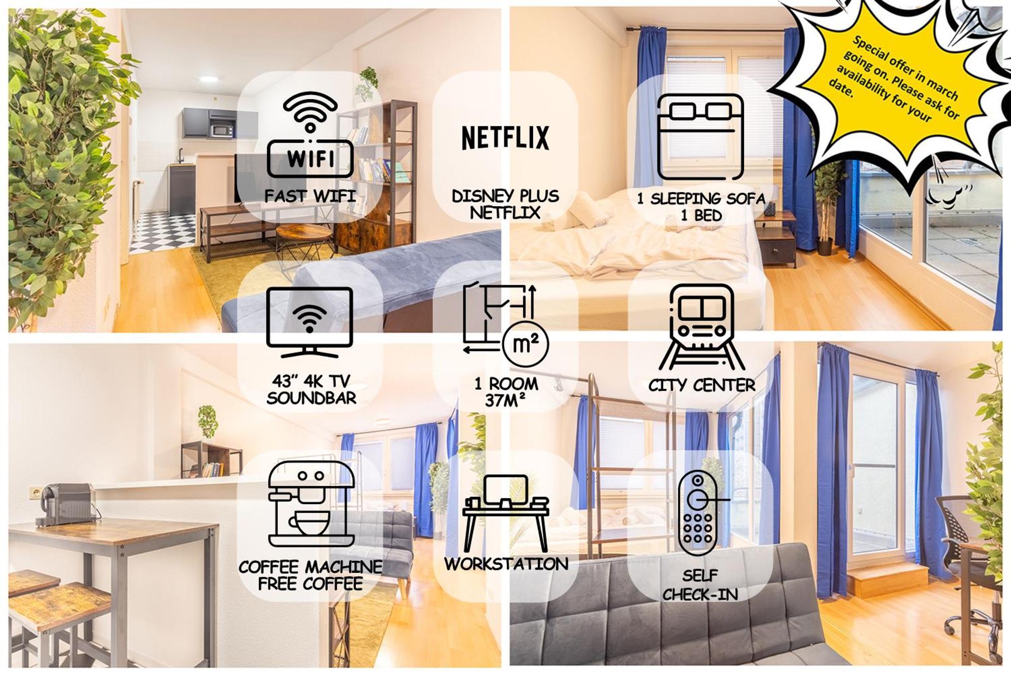 Balkon, 4K Tv, Kaffee, Netflix Appartement Bad Dürrenberg Buitenkant foto